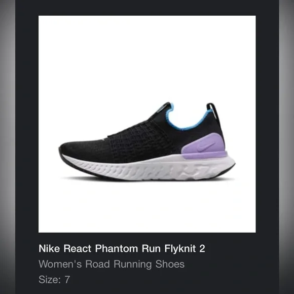 Nike Black and Purple Athletic Slip On Sneakers - Picture 8 of 8